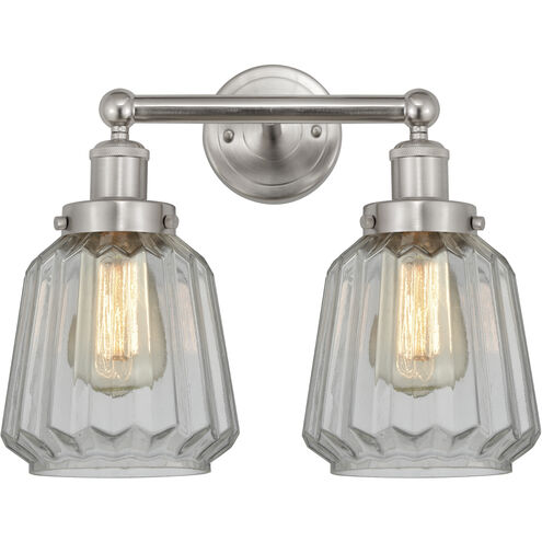 Chatham 2 Light 15.5 inch Brushed Satin Nickel Bath Vanity Light Wall Light
