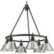 Yep Orwell 29 inch 60.00 watt Matte Black Chandelier Ceiling Light in Pewter