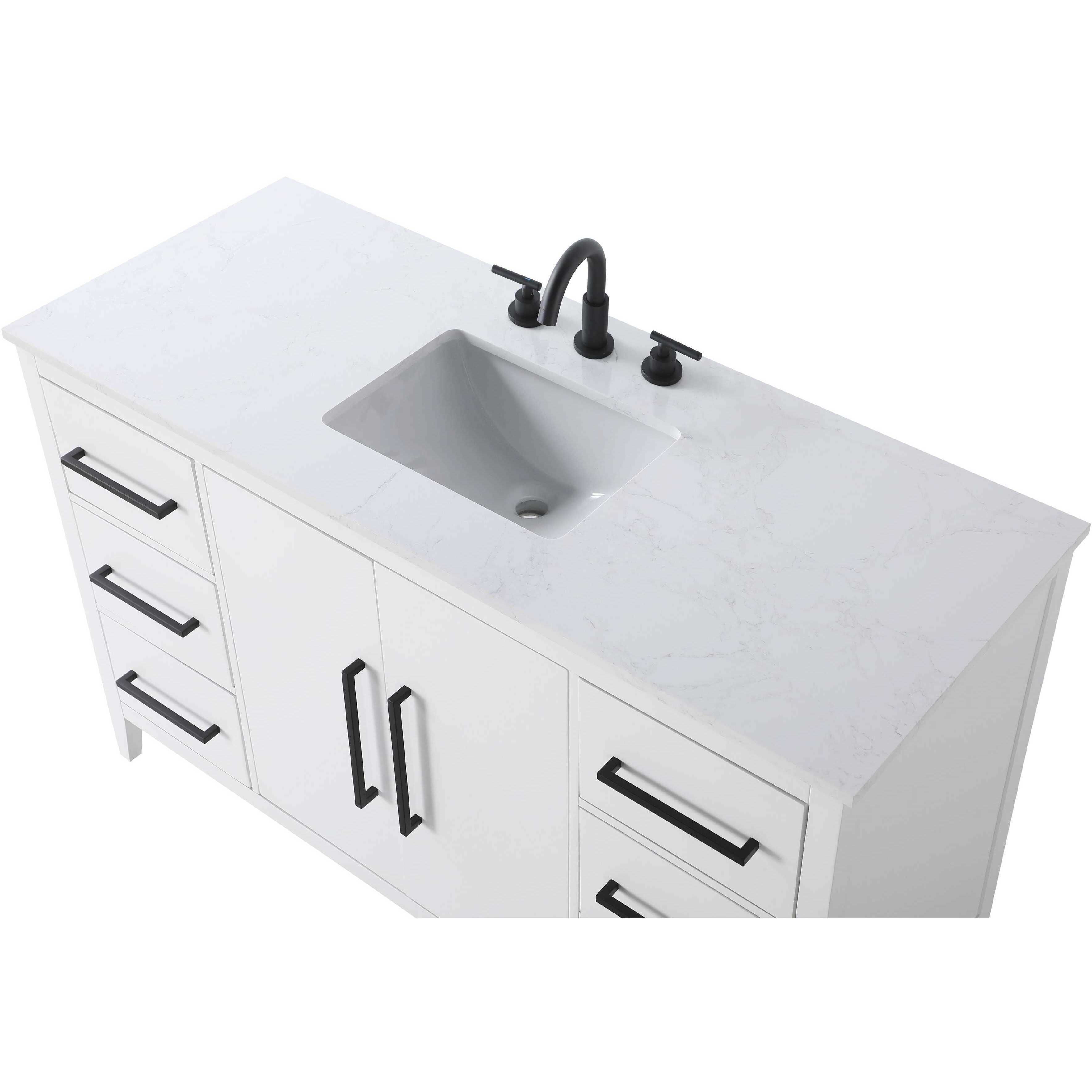 Millie 54 X 35 inch White Bathroom Vanity Cabinet