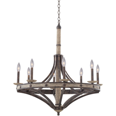 Coronado 8 Light 32 inch Florence Gold Chandelier Ceiling Light