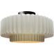 Radiance 1 Light 14.5 inch Matte White and Champagne Gold and Matte Black Semi Flush Ceiling Light