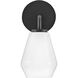 Gio LED 7.25 inch Black Bath Light Wall Light