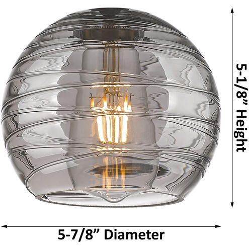 Ballston Athens Deco Swirl 1 Light 6 inch White and Polished Chrome Sconce Wall Light