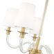 Katerina 5 Light 24 inch Rubbed Brass Chandelier Ceiling Light