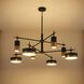 Ashor LED 42 inch Black with Warm Brass Accents Chandelier Ceiling Light