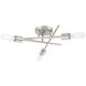 Astra 3 Light 18 inch Brushed Nickel Semi-Flush Mount Ceiling Light, Design Series
