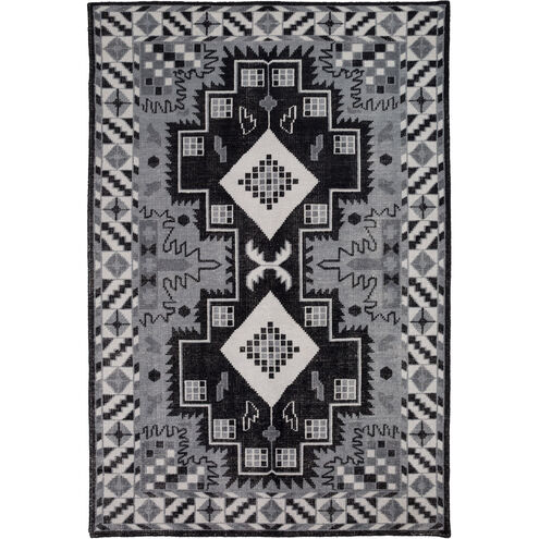 Pazar 102 X 66 inch Charcoal, Black, Light Gray, Beige Rug