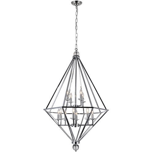 Calista 12 Light 32 inch Chrome Up Chandelier Ceiling Light