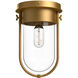 Alora Mood Cyrus 1 Light 7.5 inch Aged Gold Flush Mount Ceiling Light