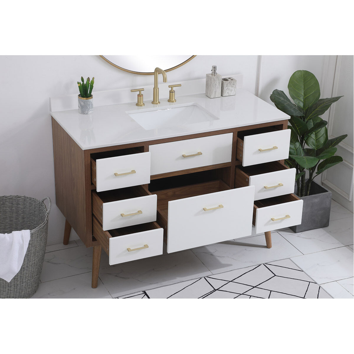 Backsplash 48 X 1 X 4 inch Ivory White Bathroom Vanity Backsplash