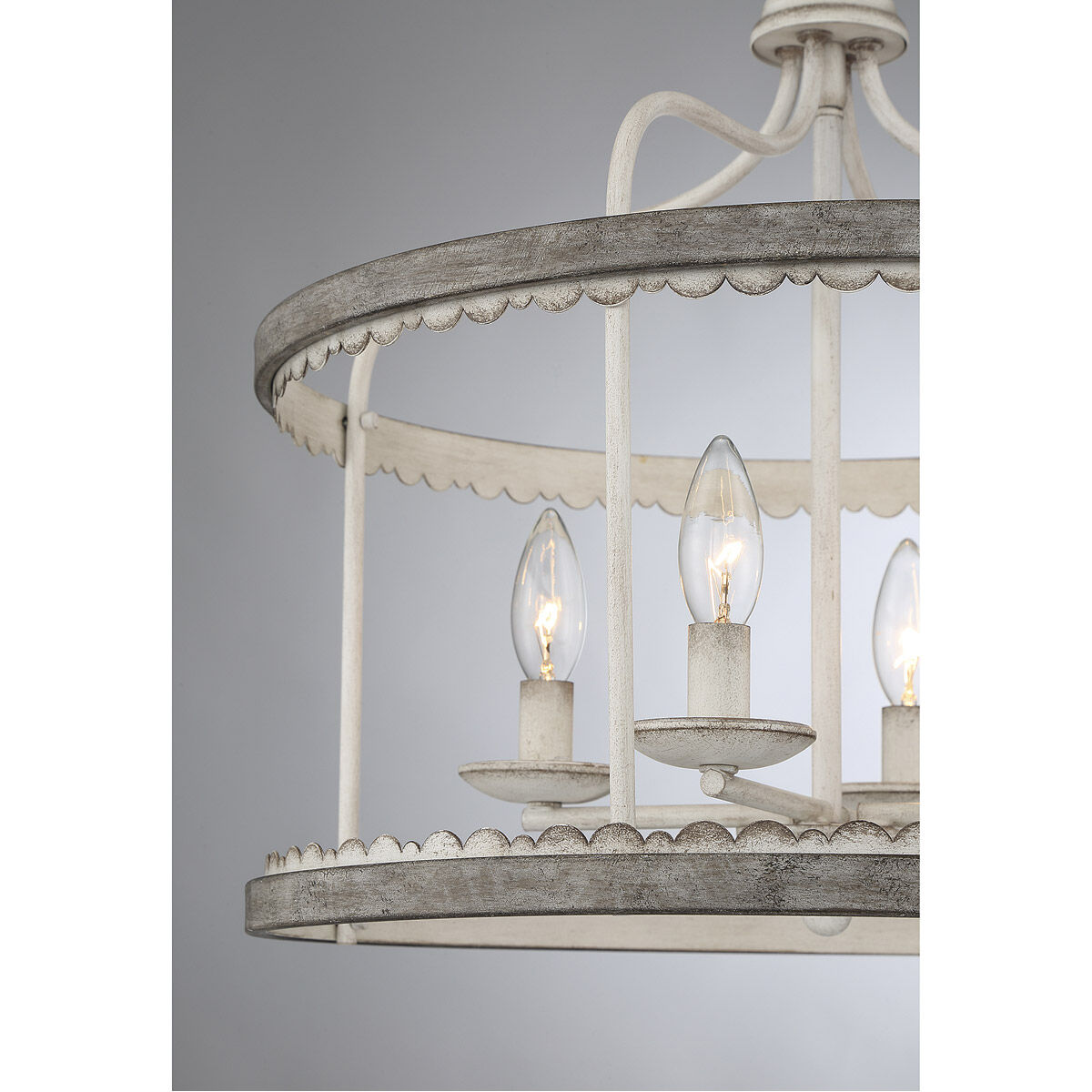 Meridian M70110SIL Shabby Chic 4 Light 18 inch Silo Pendant Ceiling Light