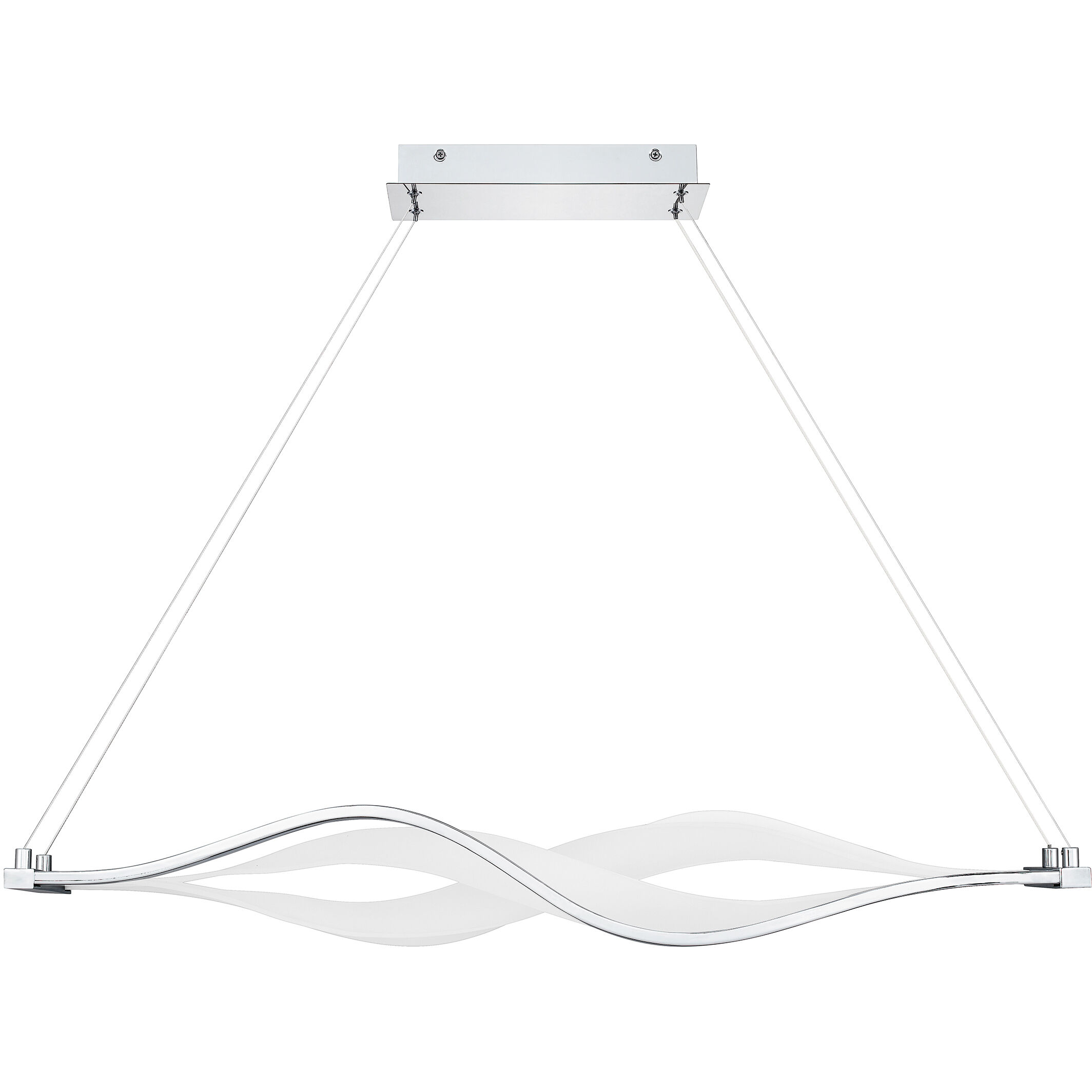 Saratoga 38 inch Polished Chrome Island Light Ceiling Light