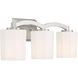 Whitney 3 Light 24 inch Satin Nickel Bathroom Vanity Light Wall Light