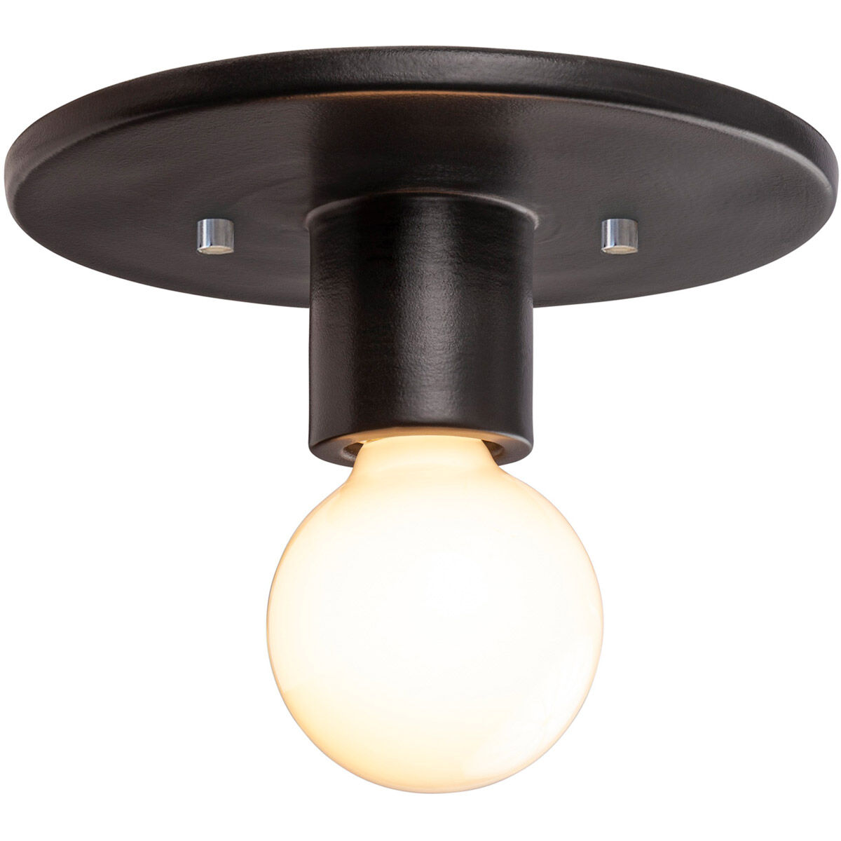 Radiance Collection 1 Light 8 inch Carbon Matte Black Flush Mount Ceiling Light