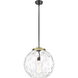Ballston Athens Water Glass 1 Light 16 inch Black Antique Brass Pendant Ceiling Light