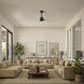 Atlas Alessandra 56 inch Matte Black with Light Maple Tone Blades Transitional Ceiling Fan