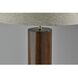 Martin 26 inch 100.00 watt Walnut Poplar Wood with Antique Brass Accent Table Lamp Portable Light