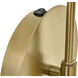 Lou LED 8 inch Lacquered Brass Sconce Wall Light