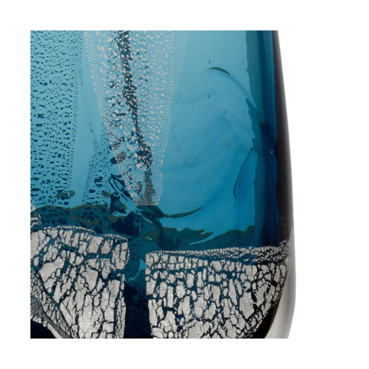 Wildwood 31 inch 100 watt Ocean/Silver Leaf Table Lamp Portable Light