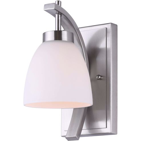 Mack 1 Light 7 inch Brushed Nickel Vanity Light Wall Light