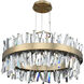 Glacier LED 32 inch Brushed Champagne Gold Pendant Ceiling Light