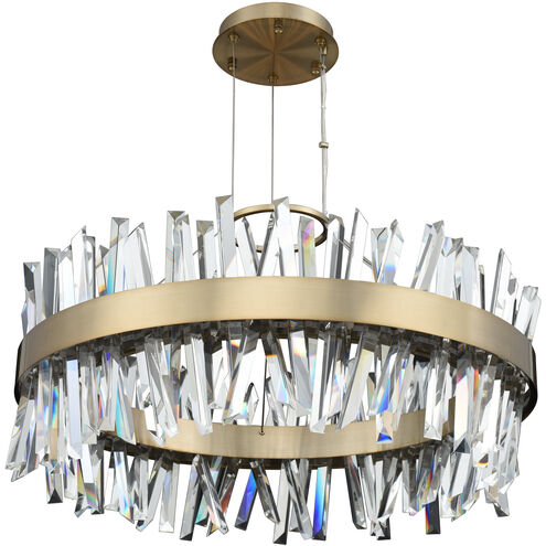 Glacier LED 32 inch Brushed Champagne Gold Pendant Ceiling Light