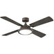 Collier 54 inch Metallic Matte Bronze with Walnut, Metallic Matte Bronze Blades Fan