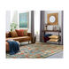 Martina 69 X 45 inch Sky Blue/Burnt Orange/Wheat/Dark Green/Khaki/Tan Rugs, Wool