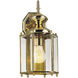 Rowan 1 Light 14 inch Polished Brass Outdoor Wall Lantern