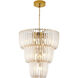Ziva Shahi 29.5 inch 5.00 watt Titanium Gold Chandelier Ceiling Light, 3 Tier