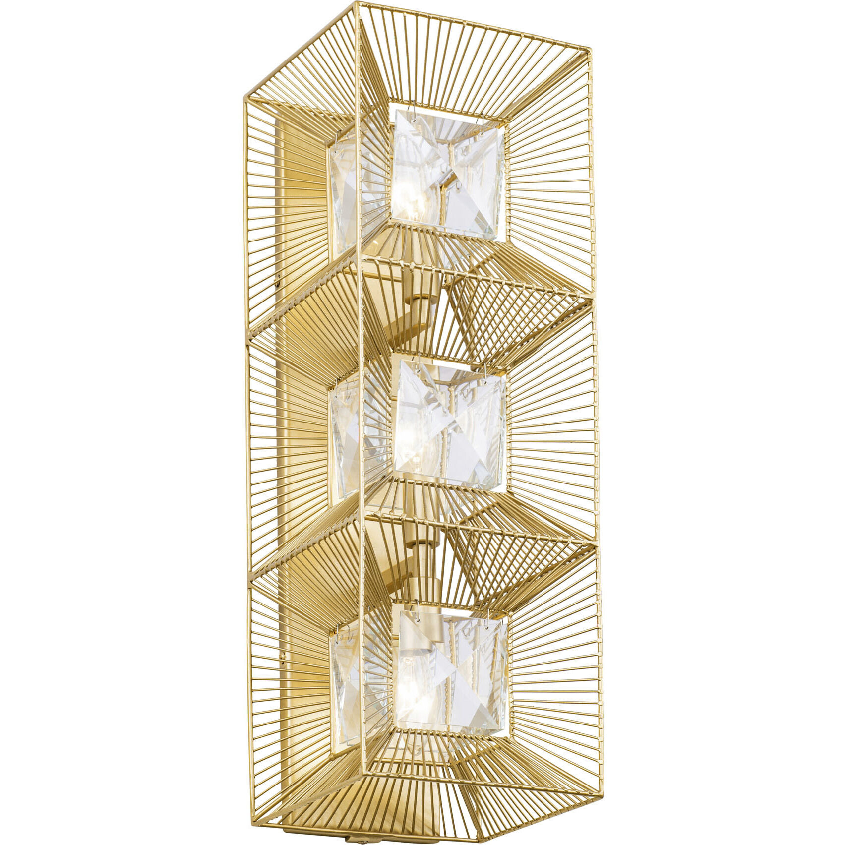 Arcade 3 Light 7 inch French Gold Wall Sconce Wall Light