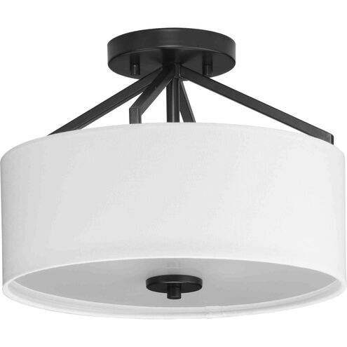 Goodwin 2 Light 13 inch Matte Black Semi-Flush Mount Convertible Ceiling Light