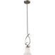 Brighton 1 Light 6 inch Brushed Nickel Mini Pendant Ceiling Light in Incandescent