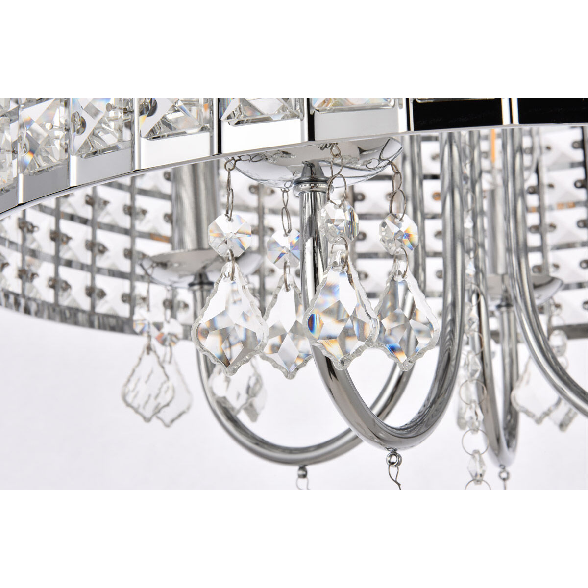 Elise 4 Light 17 inch Chrome Flush Mount Ceiling Light