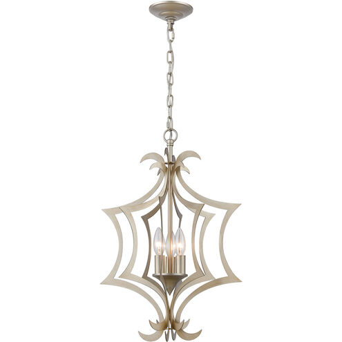 Beagle Channel 3 Light 15 inch Aged Silver Pendant Ceiling Light