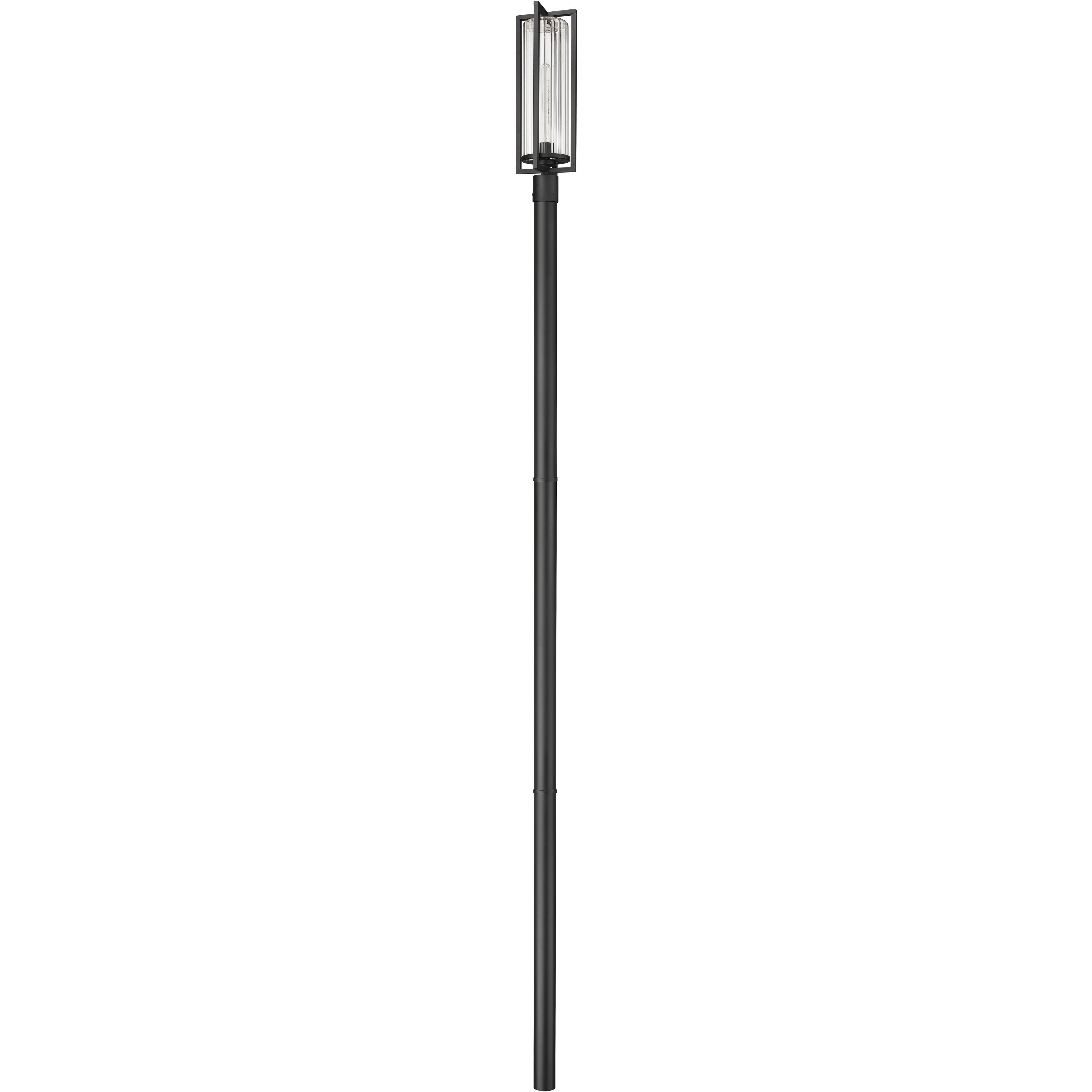 Aura 1 Light 143.75 inch Black Outdoor Post Mounted Fixture in G9