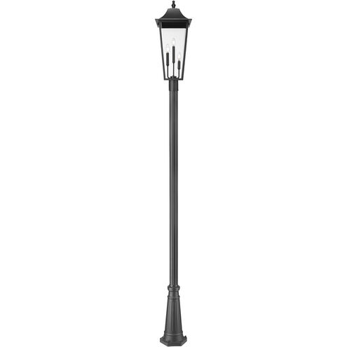 Gannon 3 Light 125.5 inch Black Outdoor Post Mounted Fixture in G9