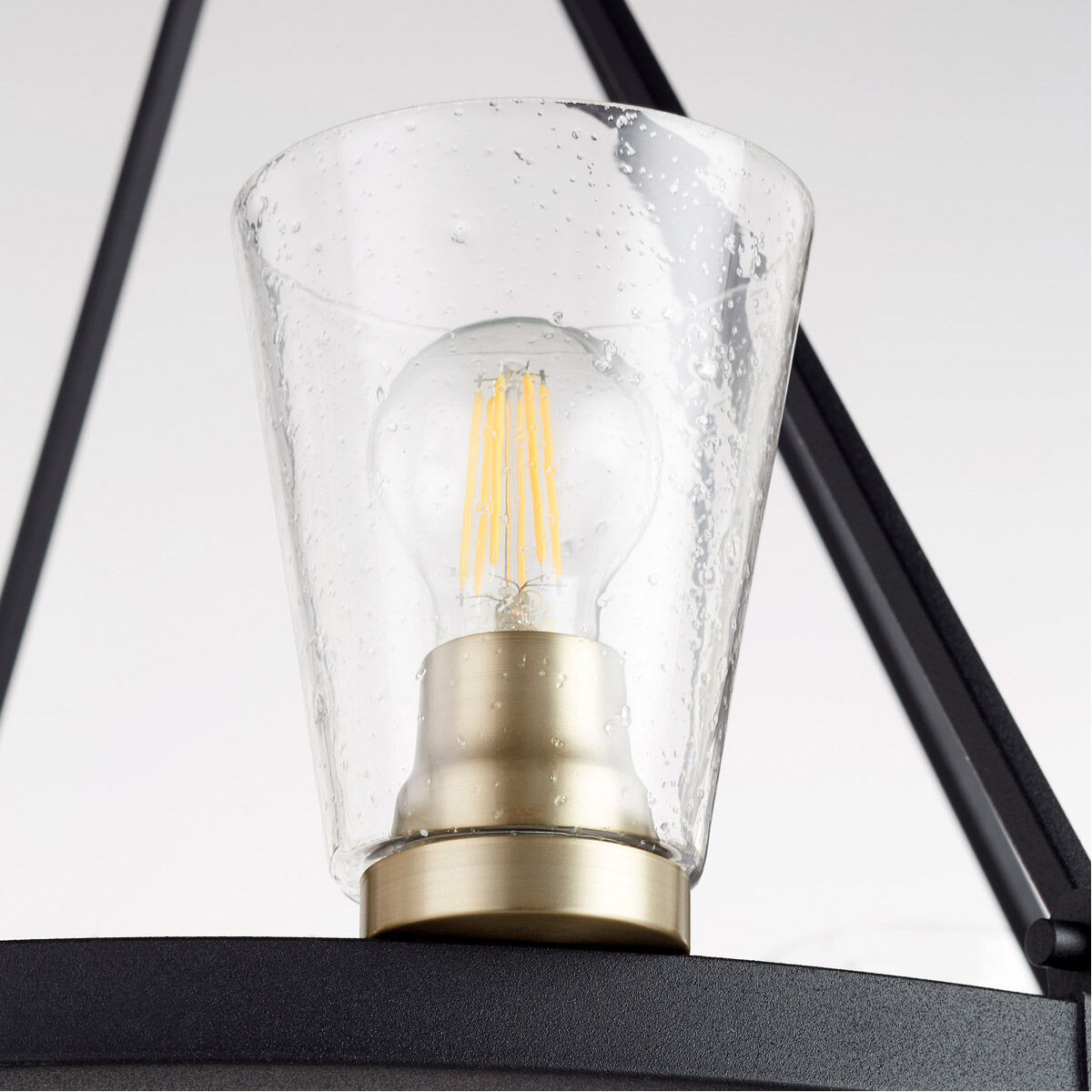 Paxton 8 Light 31 inch Noir and Aged Brass Chandelier Ceiling Light