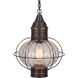 Ellington 1 Light 11.75 inch Bronze Outdoor Pendant in Optic Glass, Brass Traditions by Innovations Lighting
