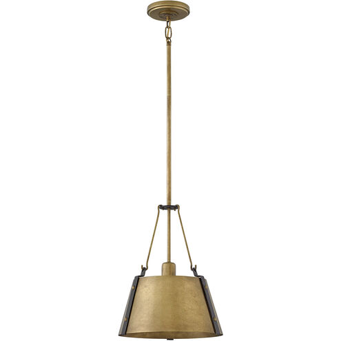Cartwright 1 Light 11.5 inch Rustic Brass with Oil Rubbed Bronze Indoor Pendant Ceiling Light