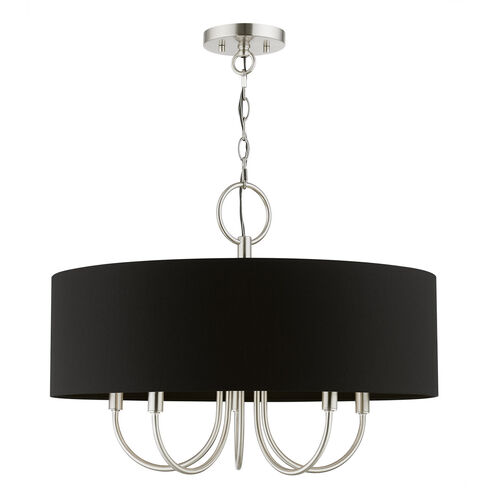 Huntington 5 Light 23 inch Brushed Nickel Pendant Chandelier Ceiling Light