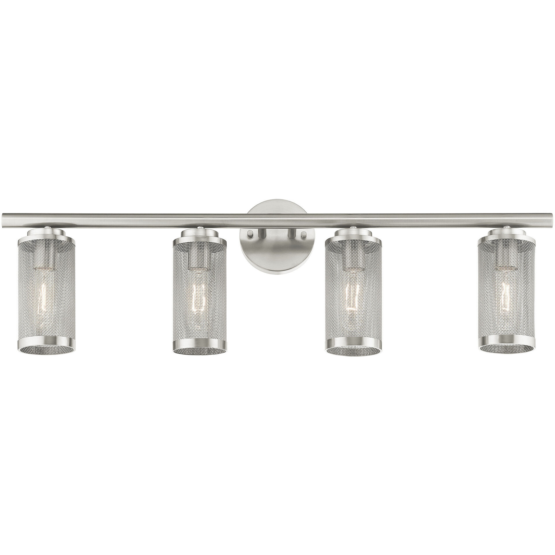 Industro 4 Light 36 inch Brushed Nickel Vanity Sconce Wall Light