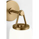 Richard June Liora 1 Light 5.21 inch Estate Brass Wall Sconce Wall Light in LED