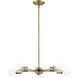 Lansdale 5 Light 19 inch Antique Brass with Bronze Accents Chandelier Ceiling Light