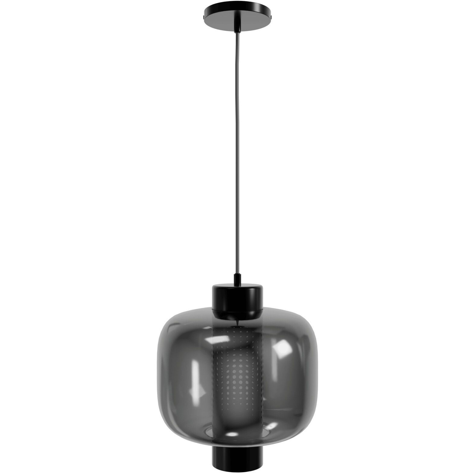Cosmopolitan 1 Light 11 inch Gun Metal Pendant Ceiling Light
