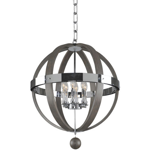 Sharlow 6 Light 25 inch Chrome Pendant Ceiling Light