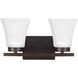 Bayfield 2 Light 13.25 inch Brushed Nickel Wall Bath Fixture Wall Light