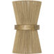 Maya 2 Light 9 inch Matte Brass Sconce Wall Light