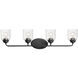 Acadia 4 Light 35 inch Black Bath Vanity Wall Light