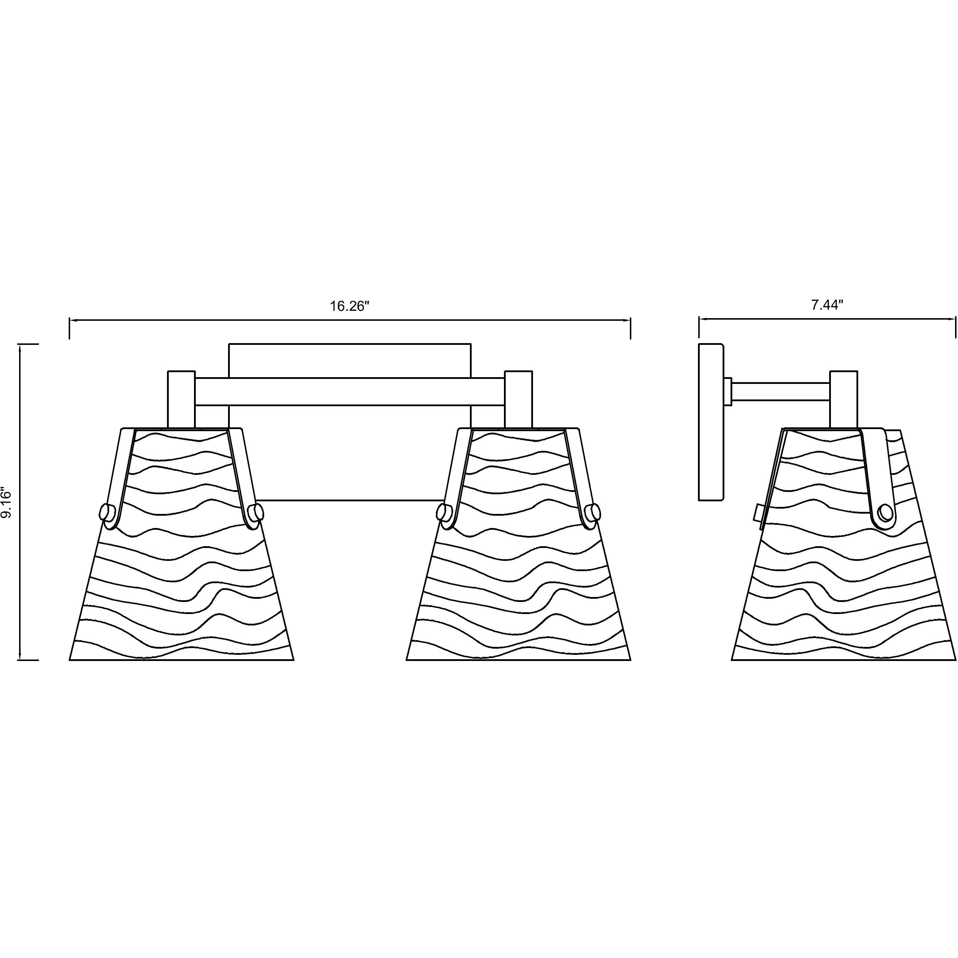 Analia 2 Light 16.5 inch Brushed Nickel Vanity Wall Light